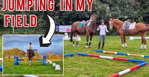 PONY FUN WITH EM | Jumping in my Field for the First Time Ever!!
