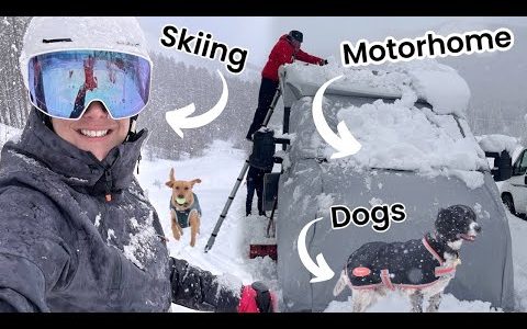 Motorhome Ski ADVENTURE with the Doggies